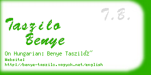 taszilo benye business card